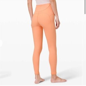 Lululemon Ribbed Contoured High-Rise Tight 28" Malibu Peach size 6